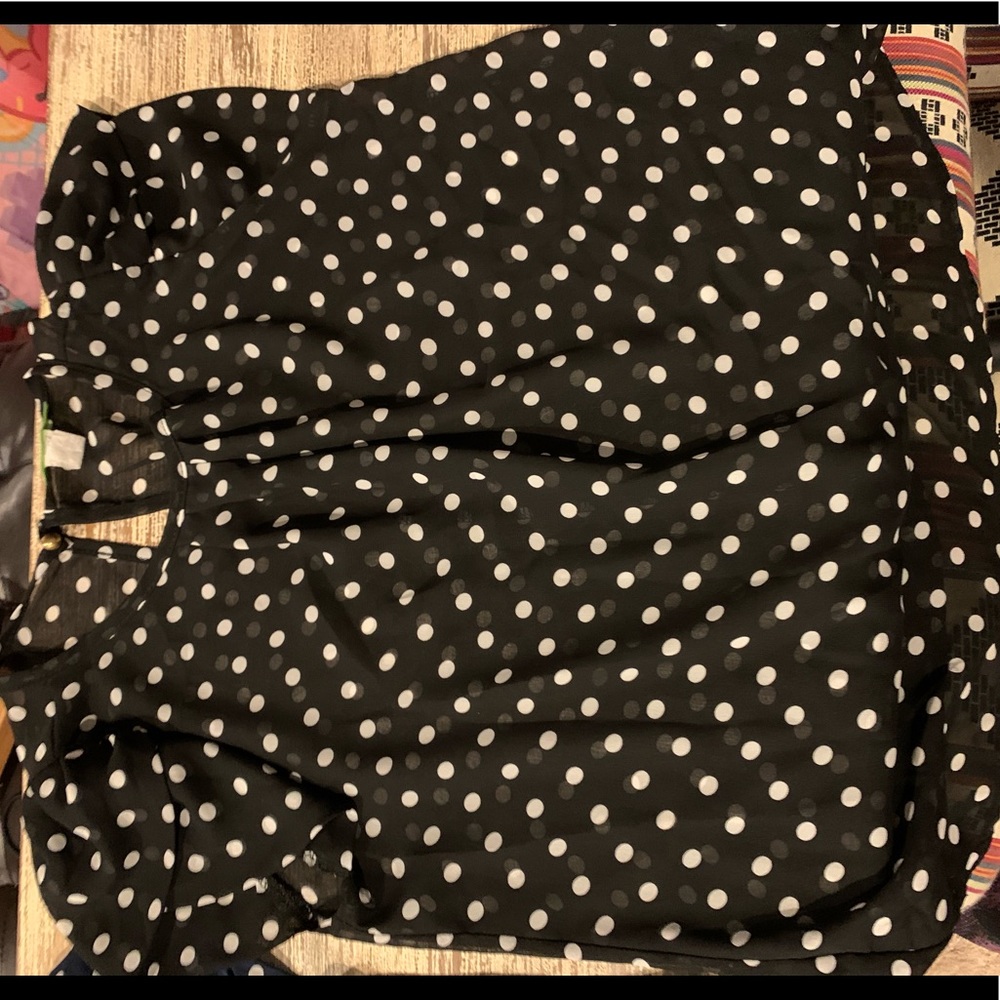 Black Polka Dot Blouse